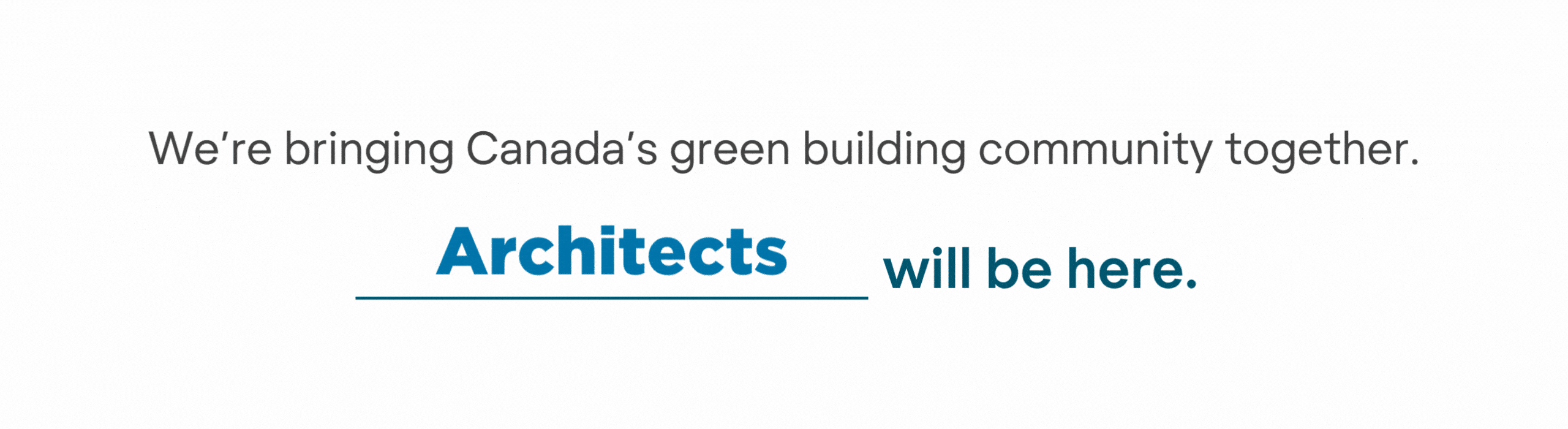 We're brining Canada's green building community together.